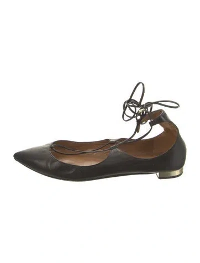 Pre-owned Altuzarra Leather Ballet Flats In Green