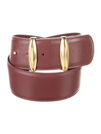 Pre-owned Altuzarra Leather Belt In Burgundy