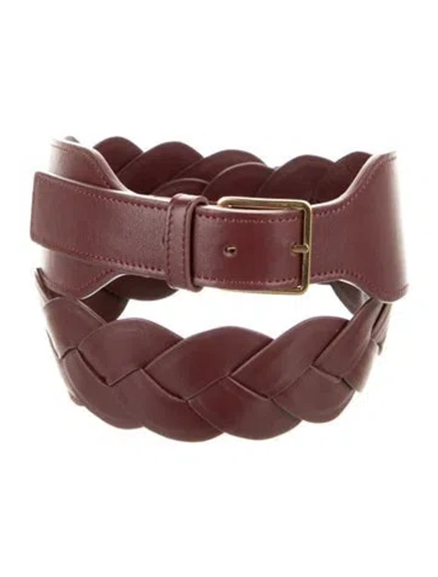Pre-owned Altuzarra Leather Belt In Burgundy