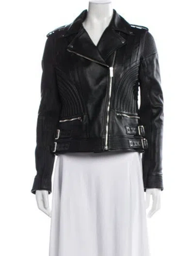 Pre-owned Altuzarra Leather Biker Jacket In Black