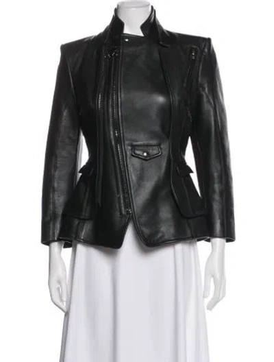 Pre-owned Altuzarra Leather Biker Jacket In Black