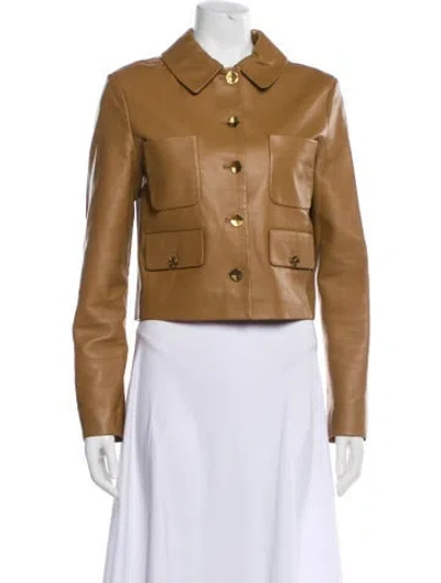 Pre-owned Altuzarra Leather Biker Jacket In Brown