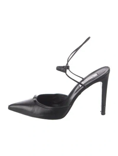 Pre-owned Altuzarra Leather Bow Accents Pumps In Black