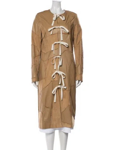 Pre-owned Altuzarra Leather Coat In Neutral