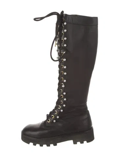Pre-owned Altuzarra Leather Combat Boots In Black