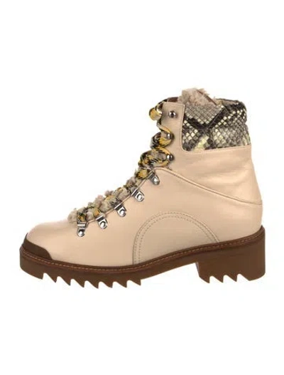 Pre-owned Altuzarra Leather Combat Boots In Neutral