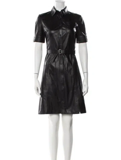 Pre-owned Altuzarra Leather Knee-length Dress In Black