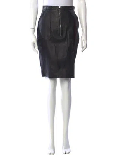 Pre-owned Altuzarra Leather Knee-length Skirt In Black