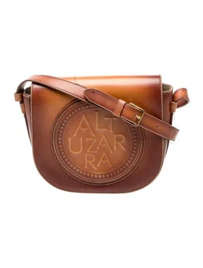Pre-owned Altuzarra Leather Messenger Bag In Brown