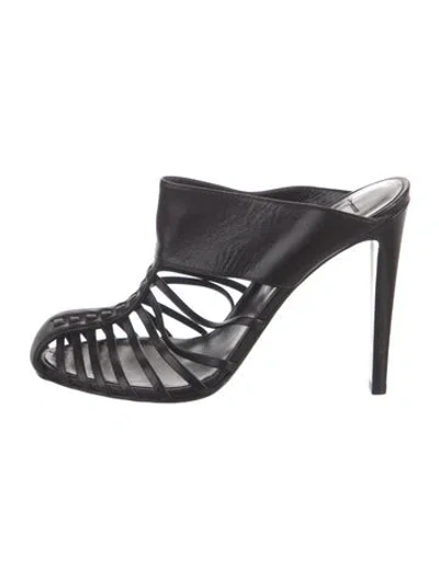 Pre-owned Altuzarra Leather Mules In Black