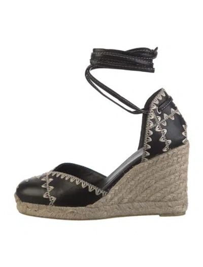 Pre-owned Altuzarra Leather Printed D'orsay Pumps In Black