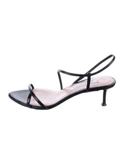Pre-owned Altuzarra Leather Slingback Sandals In Black