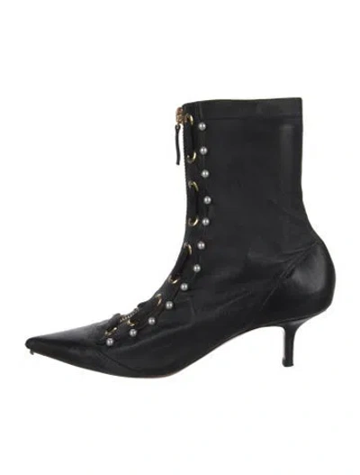 Pre-owned Altuzarra Leather Studded Accents Boots In Black