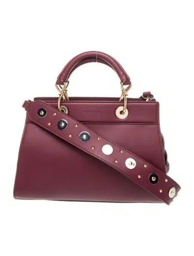 Pre-owned Altuzarra Leather Top Handle Bag In Burgundy