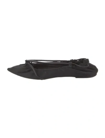 Pre-owned Altuzarra Leather Trim Embellishment Ballet Flats In Black