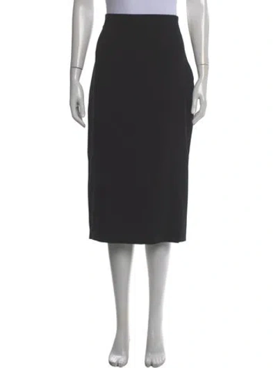 Pre-owned Altuzarra Leather Trim Embellishment Midi Length Skirt In Gray