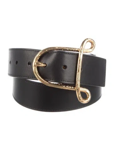 Pre-owned Altuzarra Leather Waist Belt In Black