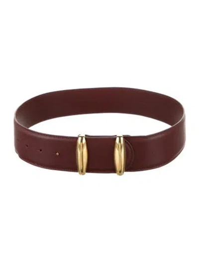 Pre-owned Altuzarra Leather Waist Belt In Burgundy