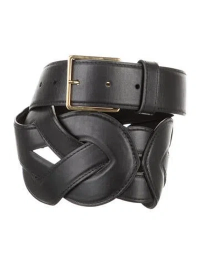 Pre-owned Altuzarra Leather Waist Belt W/ Tags In Black