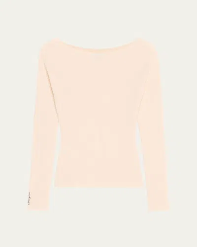 Altuzarra Lee Boat-neck Long-sleeve Cashmere Sweater In Pink