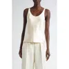 Altuzarra Leitzel Silk Satin Tank In Tapioca
