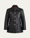 Altuzarra Leni Leather Single-breasted Coat In Black