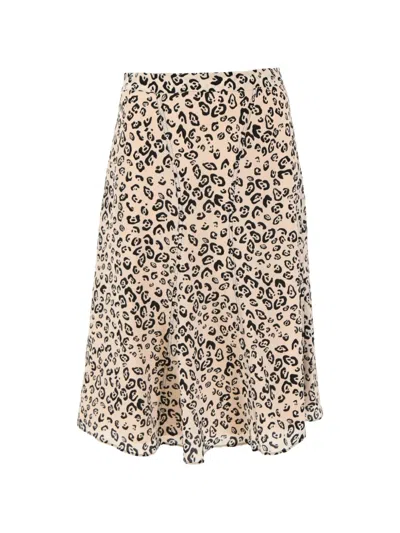 Pre-owned Altuzarra Leopard-print Silk Skirt In Neutral