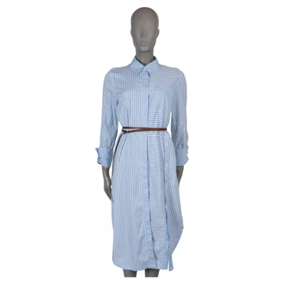 Pre-owned Altuzarra Light Blue Cotton 2020 Striped Poplin Shirt Dress 38 S