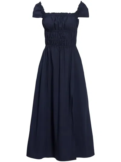 Altuzarra Lily Cotton Midi Dress In Blue