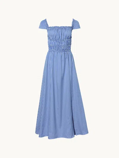 Altuzarra Lily Dress Azure Stripe Fr40 In Blue