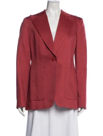 Pre-owned Altuzarra Linen Blazer W/ Tags In Red