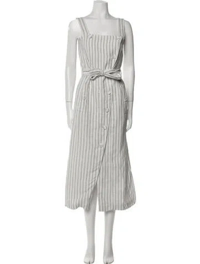 Pre-owned Altuzarra Linen Long Dress In Multi