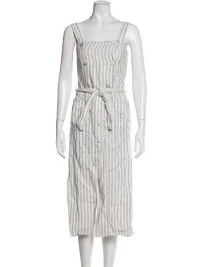 Pre-owned Altuzarra Linen Midi Length Dress In Multi