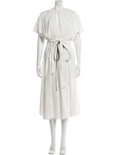 Pre-owned Altuzarra Linen Midi Length Dress In Neutral
