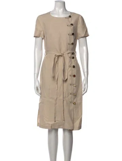 Pre-owned Altuzarra Linen Midi Length Dress In Neutral