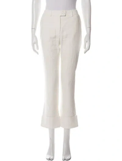 Pre-owned Altuzarra Linen Straight Leg Pants In Brown