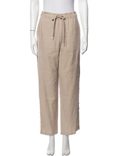 Pre-owned Altuzarra Linen Straight Leg Pants In Neutral