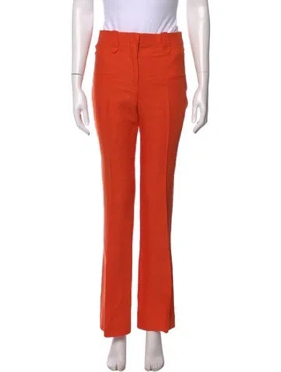 Pre-owned Altuzarra Linen Wide Leg Pants In Orange