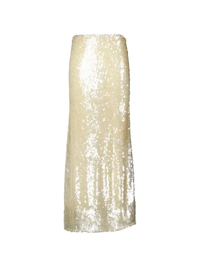 Altuzarra Linnie Sequin Midi Skirt In Neutral