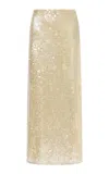 Altuzarra Linnie Sequined Maxi Skirt In Metallic