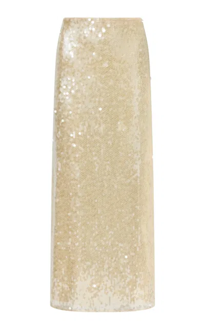 Altuzarra Linnie Sequined Maxi Skirt In Metallic