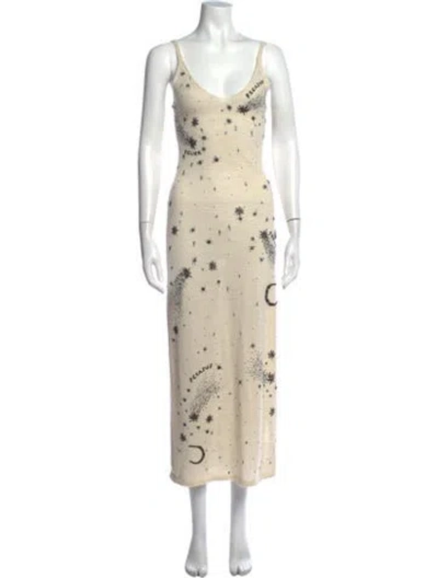 Pre-owned Altuzarra Llama Long Dress In Neutral
