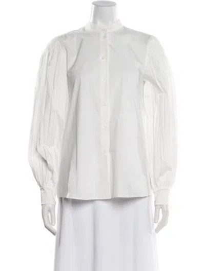 Pre-owned Altuzarra Long Sleeve Blouse In Gray