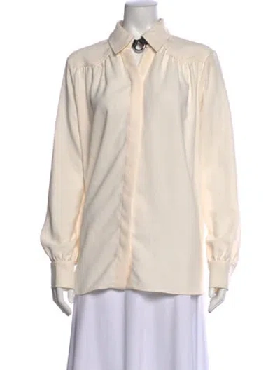Pre-owned Altuzarra Long Sleeve Blouse In Neutral