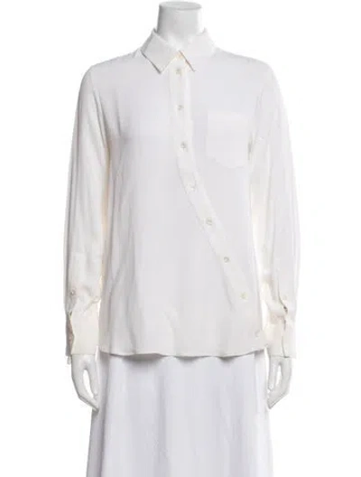 Pre-owned Altuzarra Long Sleeve Blouse In Neutrals/white