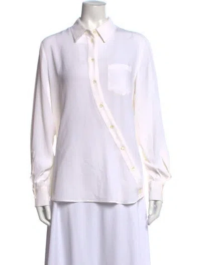 Pre-owned Altuzarra Long Sleeve Blouse In Neutrals/white