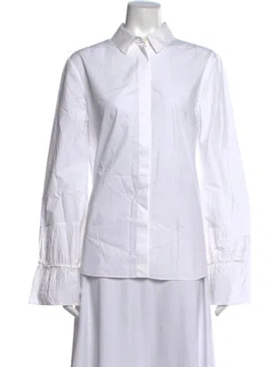 Pre-owned Altuzarra Long Sleeve Blouse In Neutrals/white