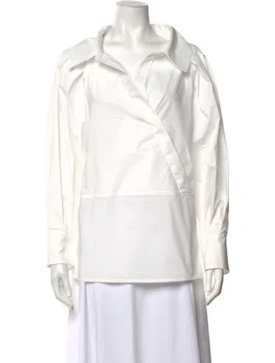 Pre-owned Altuzarra Long Sleeve Blouse W/ Tags In White