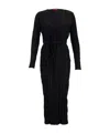 Altuzarra Carol Pleated Midi Dress In Black