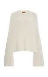 Altuzarra Lottie Ribbed-knit Silk-nylon Sweater In Ivory